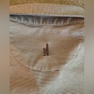 JOHNNIE-O golf polo striped grey and white size medium athletic work casual